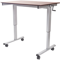 Postes de travail ajustables pour travail assis et debout , , 48-1/2" h x 59" la x 29-1/2" p, Noyer NRZ Safety Inc.