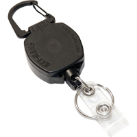 Self Retracting ID Badge and Key Reel, Zinc Alloy Metal, 24" Cable, Carabiner Attachment NRZ Safety Inc.