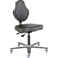 Chaise ergonomique &agrave; inclinaison r&eacute;glable Vega, Mobile, Ajustable, Vinyle Si&egrave;ge, Noir/gris NRZ Safety Inc.
