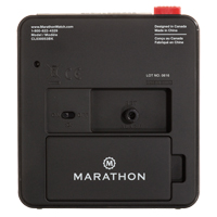 Desk Alarm Clock, Analog, Battery Operated, 3.5" W x 1.5" D x 3.75" H, Black NRZ Safety Inc.