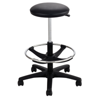 Extended-Height Stool, Drafting, Adjustable, 22" - 32", Vinyl Seat, Black NRZ Safety Inc.
