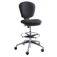 Metro Extended-High Chair, Fabric, Black, 250 lbs. Capacity NRZ Safety Inc.
