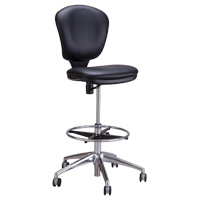 Metro Extended-High Chair, Vinyl, Black, 250 lbs. Capacity NRZ Safety Inc.