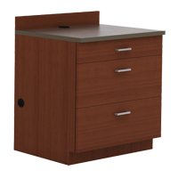 Modular Base Cabinet, 3 Drawers, 36" W x 25" D x 39" H, Mahogany NRZ Safety Inc.