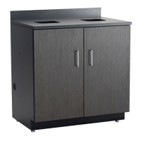Armoire modulaire de base, M&eacute;lamine, 39" h x 36" la x 25" P, Nuit d'Asie/noir NRZ Safety Inc.