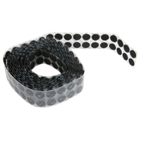 Fastener Coins, Hook & Loop, 3/4" Dia., Adhesive, Black NRZ Safety Inc.