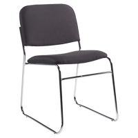 Armless Chair, Fabric, 30" High, 200 lbs. Capacity, Black NRZ Safety Inc.
