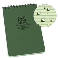 Carnet de notes de poche &agrave; spirale, Couverture souple, Vert, 100 Pages, 4" , 6"  NRZ Safety Inc.
