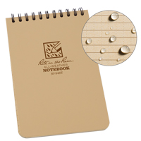Carnet de notes de poche &agrave; spirale, Couverture souple, Havane, 100 Pages, 4" , 6"  NRZ Safety Inc.
