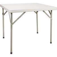 Table pliante, Carr&eacute;e, 34" l x 34" la, Poly&eacute;thyl&egrave;ne, Blanc NRZ Safety Inc.