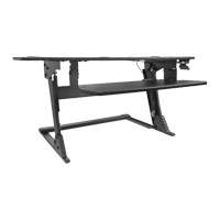 Poste de travail assis-debout Goya, Mod&egrave;le de bureau, 20" h x 42" la x 16" p, Noir NRZ Safety Inc.