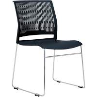 Activ Series Stacking Chairs, Polypropylene, 32-3/8" High, 275 lbs. Capacity, Black NRZ Safety Inc.