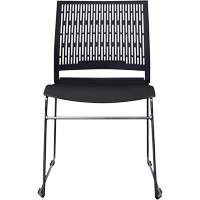 Activ Series Stacking Chairs, Polypropylene, 32-3/8" High, 275 lbs. Capacity, Black NRZ Safety Inc.