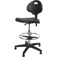 Heavy-Duty Ergonomic Stool, Stationary, Adjustable, 39” - 48”, Polyurethane Seat, Black NRZ Safety Inc.