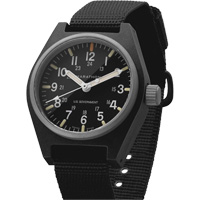 General Purpose Quartz with MaraGlo Watch, Analog, Battery Operated, 0.6" W x 1.3" D x 0.4" H, Black NRZ Safety Inc.