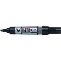 V Super Colour Permanent Marker, Chisel, Black NRZ Safety Inc.