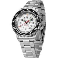 Arctic Edition Large Diver's Automatic GSAR Watch with Stainless Steel Bracelet, Digital, Battery Operated, 41 mm, Silver NRZ Safety Inc.