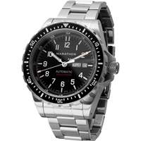 Jumbo Day/Date Automatic Watch with Stainless Steel Bracelet, Digital, Battery Operated, 46 mm, Silver NRZ Safety Inc.