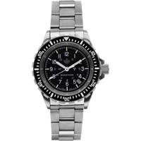 Grey Maple Large Diver's Automatic Watch with Stainless Steel Bracelet, Digital, Battery Operated, 41 mm, Silver NRZ Safety Inc.