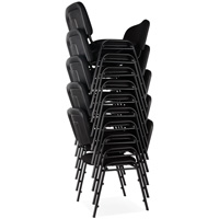 Stacking Chairs, Fabric, 32" High, 250 lbs. Capacity, Black NRZ Safety Inc.