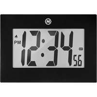 Large Frame Clock, Digital, Battery Operated, 9" W x 1" D x 6.5" H, Black NRZ Safety Inc.