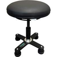 Omnistool Ergonomic Stool, Mobile, Adjustable, Vinyl Seat, Black NRZ Safety Inc.