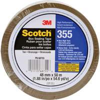 Scotch&reg; 355 Box Sealing Tape, Hot Melt Adhesive, 3.4 mils, 48 mm (1-22/25") x 50 m (164') NRZ Safety Inc.
