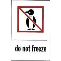 "Do Not Freeze" Special Handling Labels, 6" L x 4" W, Red on White NRZ Safety Inc.