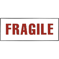 "Fragile" Special Handling Labels, 6" L x 2" W, Red on White NRZ Safety Inc.