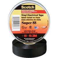 Rubans en vinyle Super 88 Scotch, 19 mm (3/4") x 20,1 m (66'), Noir, 8,5 mils NRZ Safety Inc.