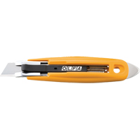 Self-Retracting Safety Knife with Tape Slitter, 17.5 mm, Carbon Steel, Plastic Handle NRZ Safety Inc.
