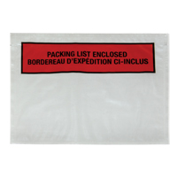 Pochette pour bordereau d'exp&eacute;dition, 7" lo x 5-1/2" la, Style Insertion par l'arri&egrave;re NRZ Safety Inc.