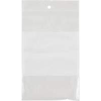 White Block Poly Bags, Reclosable, 6" x 4", 2 mils NRZ Safety Inc.
