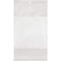White Block Poly Bags, Reclosable, 8" x 5", 2 mils NRZ Safety Inc.
