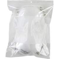 White Block Poly Bags, Reclosable, 10" x 8", 2 mils NRZ Safety Inc.