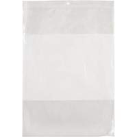 White Block Poly Bags, Reclosable, 12" x 9", 2 mils NRZ Safety Inc.