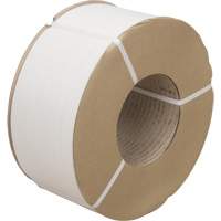 Strapping, Polypropylene, 3/8" W x 12900' L, White, Machine Grade NRZ Safety Inc.