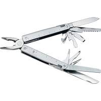 SwissTool Multi-Tool with Lockable Blade, Metal, Metal Handle, 155 mm L, 26 Functions, 0.7 lbs. NRZ Safety Inc.