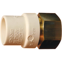 Threaded Pipe Adapter, Hub x FPT, 1" Dia., Brass/CPVC NRZ Safety Inc.