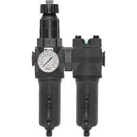 Manual Drain Filter, Regulator & Coalescing Filter with Metal Bowl Modulair 400, 1/4" NPT, 200 psi, 9.1 fl. oz. Capacity NRZ Safety Inc.