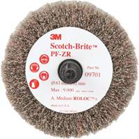 Scotch-Brite Roloc Cut and Polish Flap Brush, PF-ZR, Aluminum Oxide, Medium Grit, 2-1/2" x 1-1/4" NRZ Safety Inc.