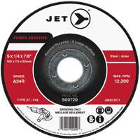A24R Power Abrasive Grinding Wheel, 4-1/2" x 1/4", 7/8" Arbor, Type 27 NRZ Safety Inc.