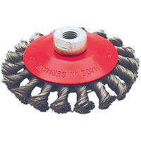 BK4520T Knot Twisted Conical Wheel, 4-1/2" Dia., 0.02" Fill, 5/8"-11 Arbor NRZ Safety Inc.