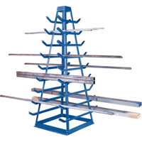 Bar Storage Racks - Horizontal Bar Racks, Horizontal, 9 Levels, 18" W x 40" D x 84" H, 1800 lbs. Cap. NRZ Safety Inc.