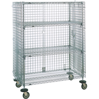 Security Carts, Chrome Plated, 21-1/2" x 68-1/2 x 50-1/2", 500 lbs. Capacity NRZ Safety Inc.