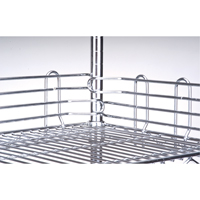 Rebord pour &eacute;tag&egrave;re en treillis chromat&eacute; NRZ Safety Inc.