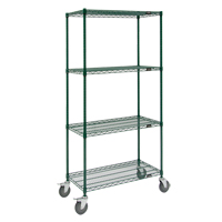 Wire Shelf Cart, Epoxy Finish, 36" x 69" x 24", 800 lbs. Capacity NRZ Safety Inc.