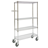 Push Cart, Chrome Plated, 30" x 60" x 14", 800 lbs. Capacity NRZ Safety Inc.