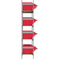 Wide Span Shelving with Jumbo Plastic Bins, Steel, Boltless, 800 lbs. Capacity, 66" W x 72" H x 18" D NRZ Safety Inc.