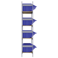 Wide Span Shelving with Jumbo Plastic Bins, Steel, Boltless, 800 lbs. Capacity, 66" W x 72" H x 18" D NRZ Safety Inc.
